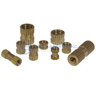 Втулка резьбовая закладная с отверстием M3, L=15мм фото Втулка резьбовая закладная с отверстием M3, L=15мм